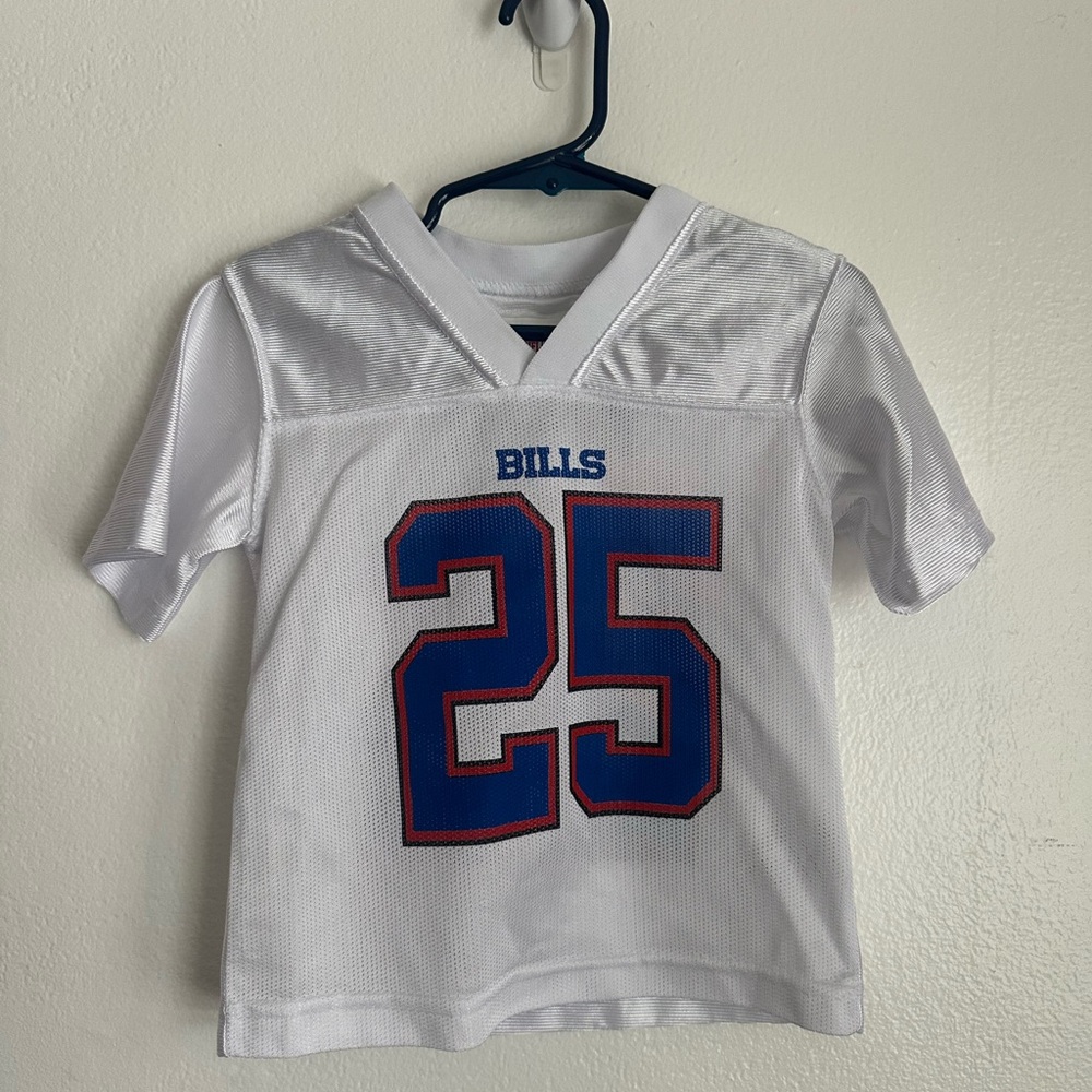 NFL Kids White Jersey with Blue and Red Accents